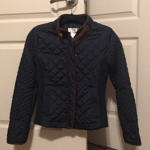 Joompy Quilted Riding Jacket Navy